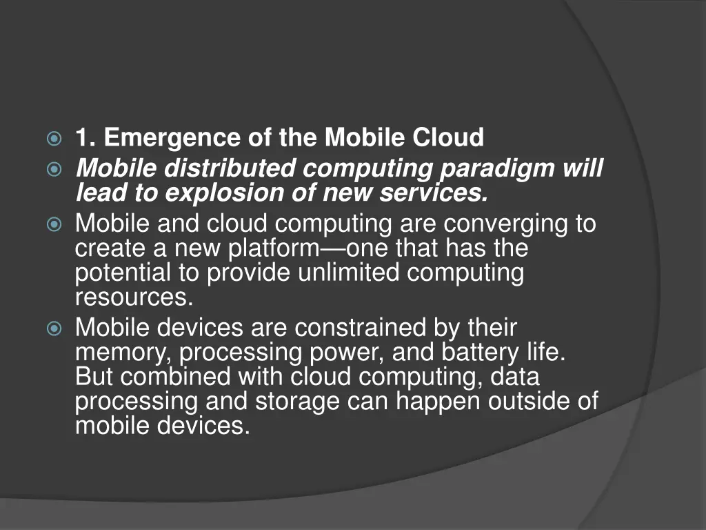 1 emergence of the mobile cloud mobile