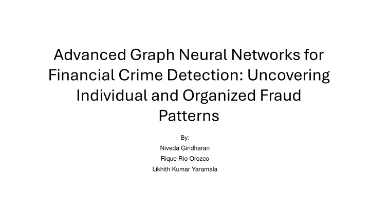 advanced graph neural networks for financial