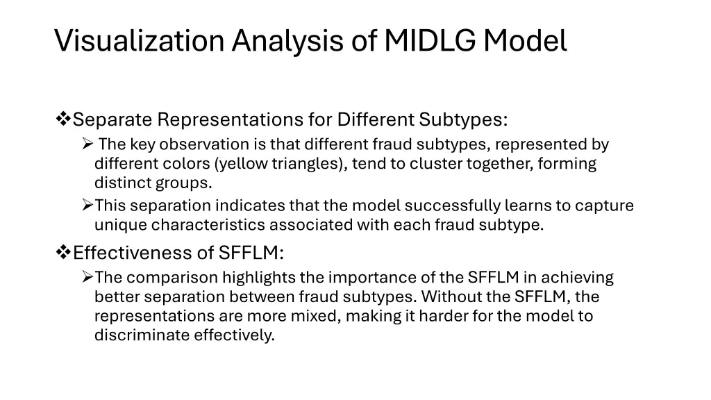 visualization analysis of midlg model