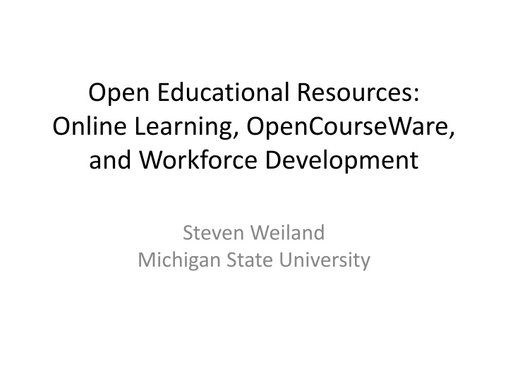 open educational resources online learning