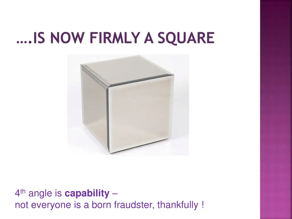is now firmly a square