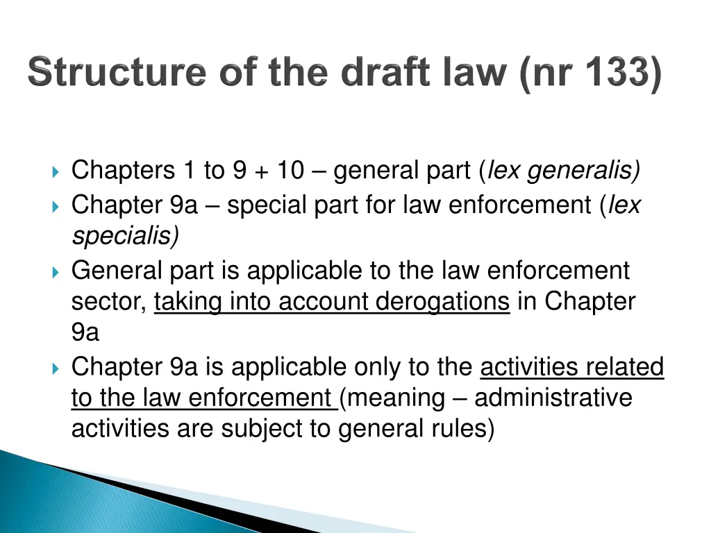 chapters 1 to 9 10 general part lex generalis