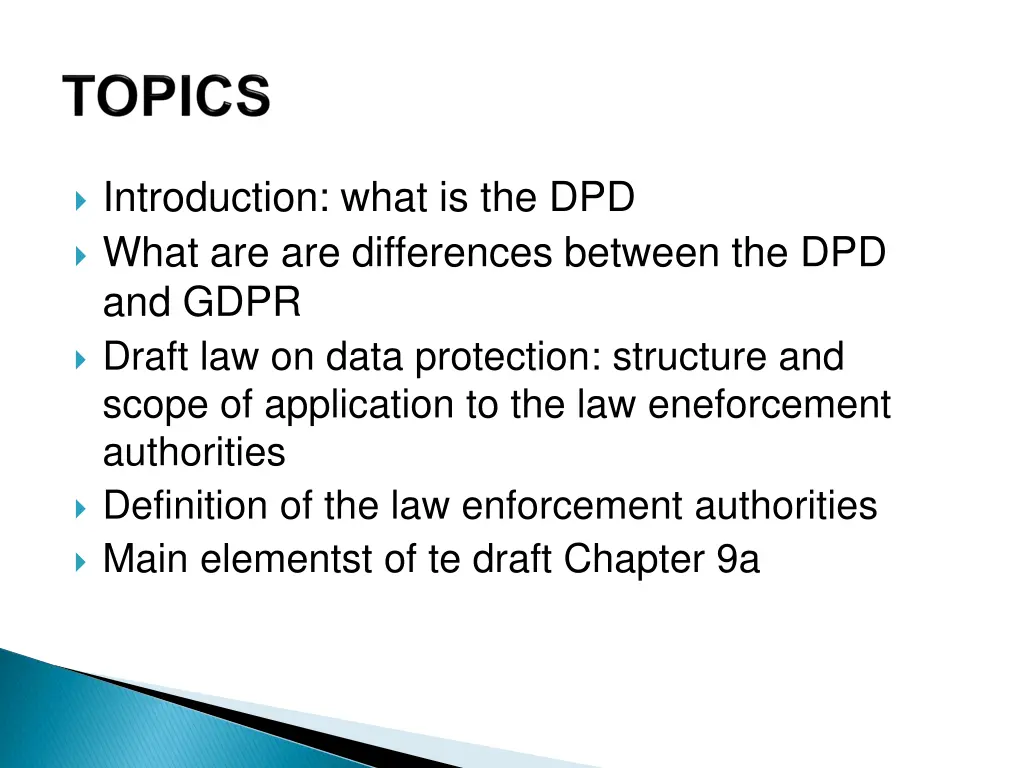 introduction what is the dpd what