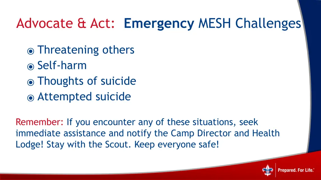 advocate act emergency mesh challenges