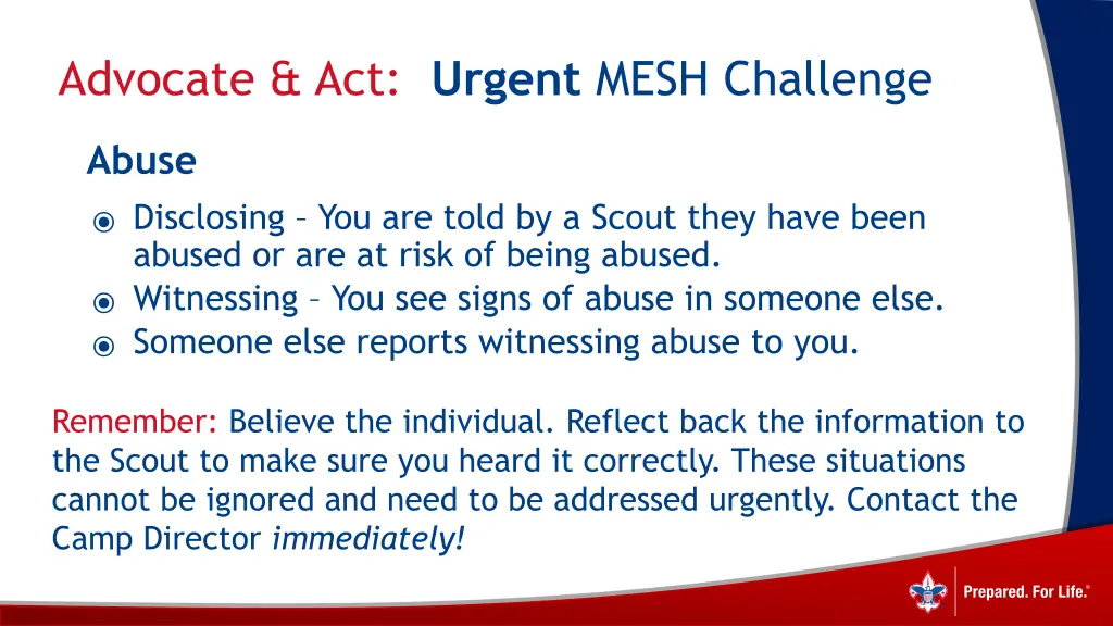 advocate act urgent mesh challenge