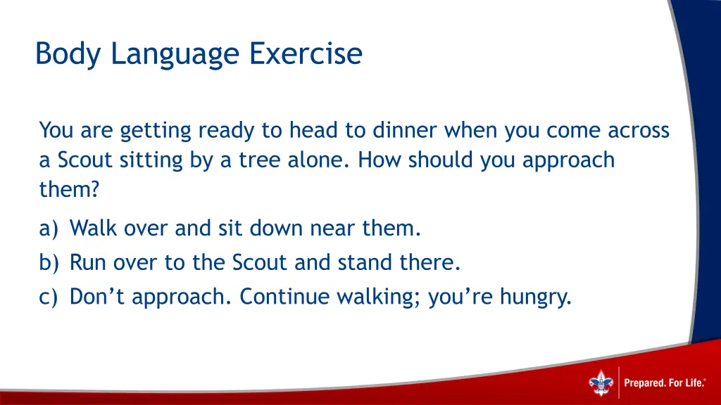 body language exercise