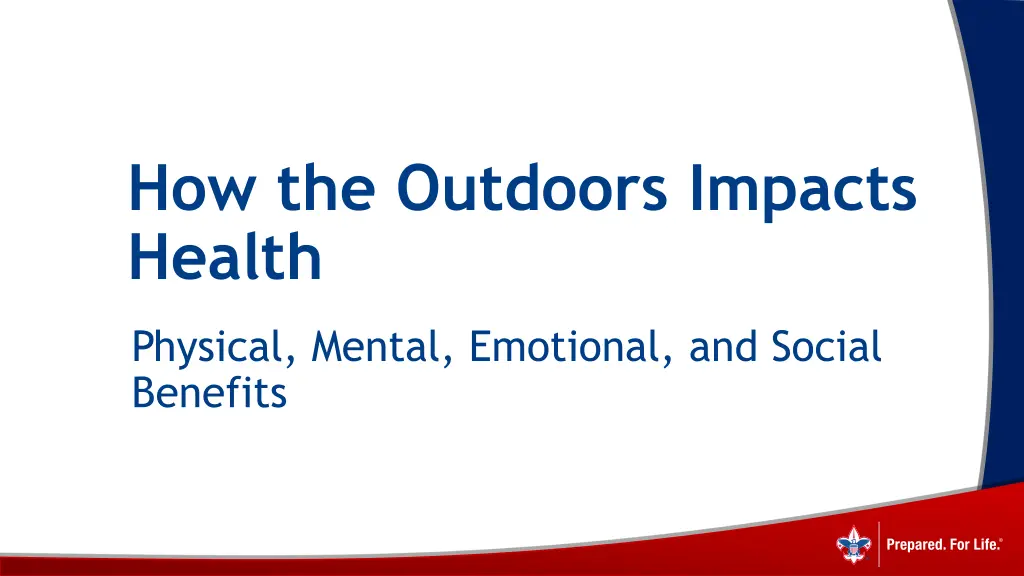 how the outdoors impacts health