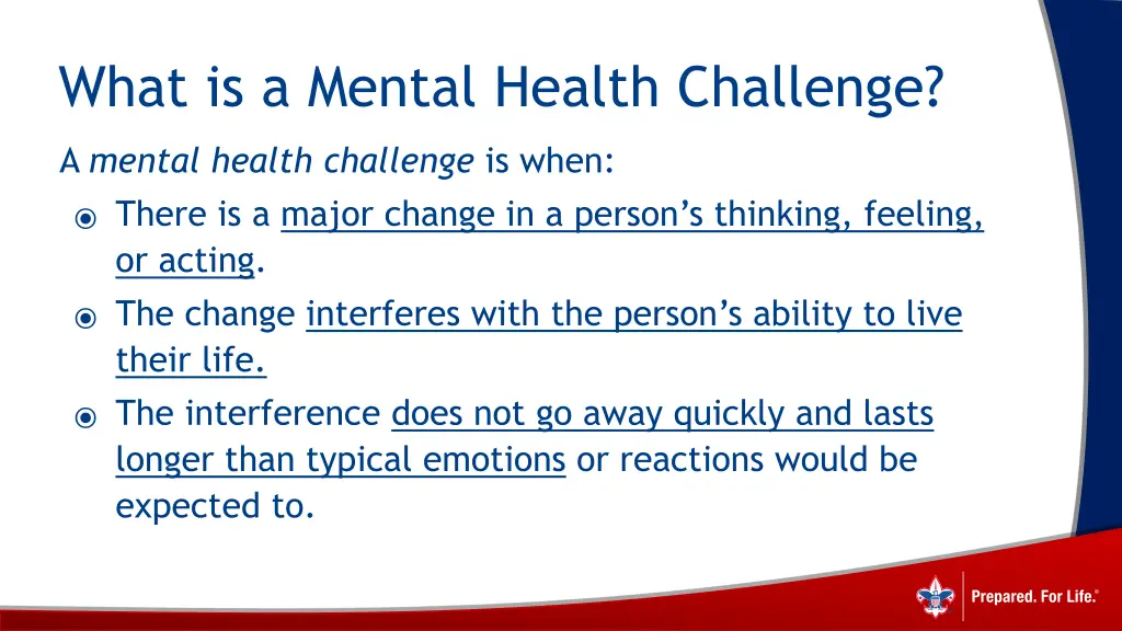what is a mental health challenge