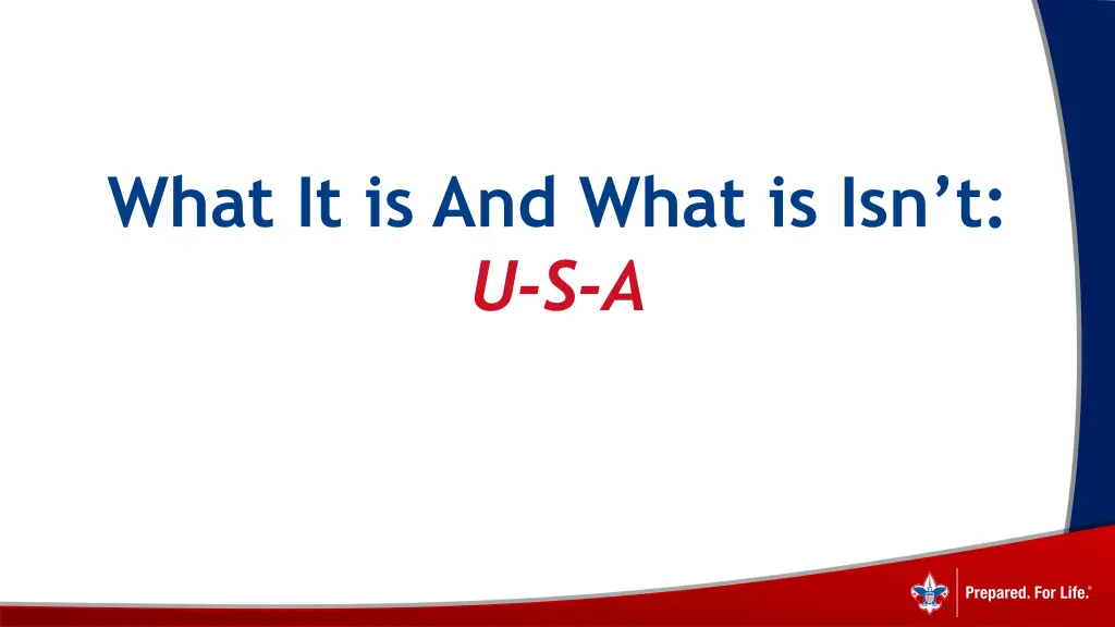 what it is and what is isn t u s a