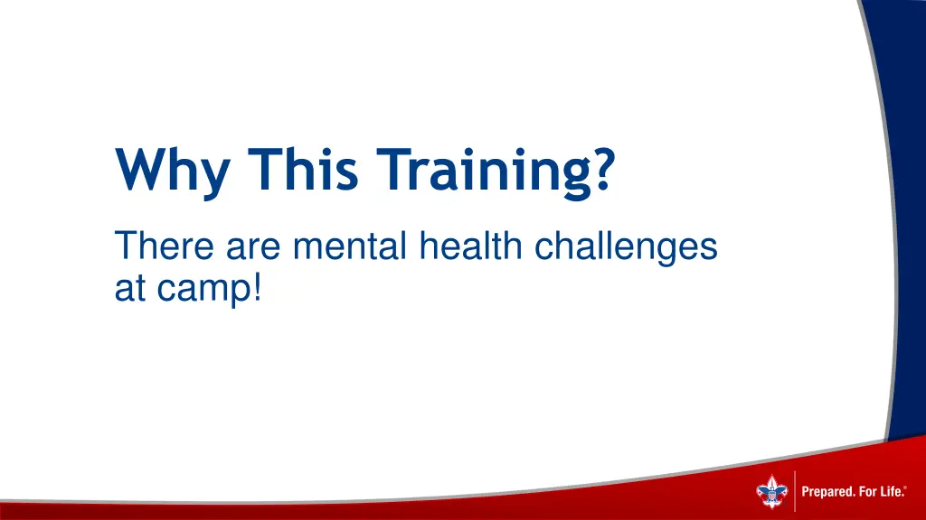 why this training
