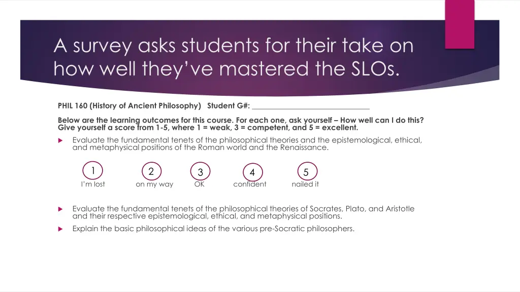 a survey asks students for their take on how well