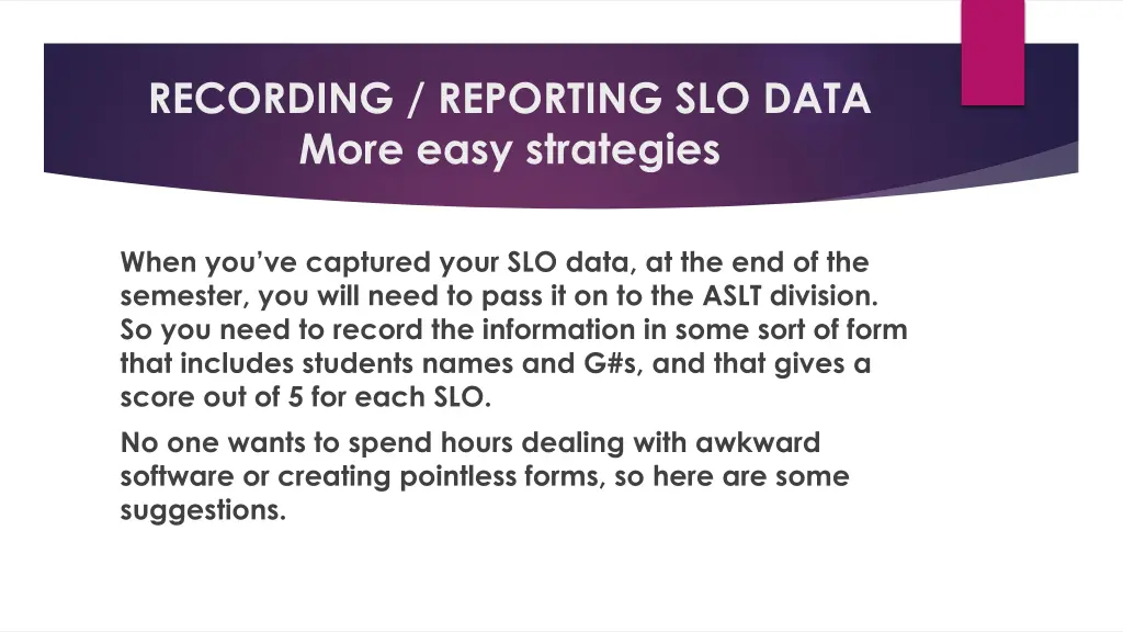 recording reporting slo data more easy strategies