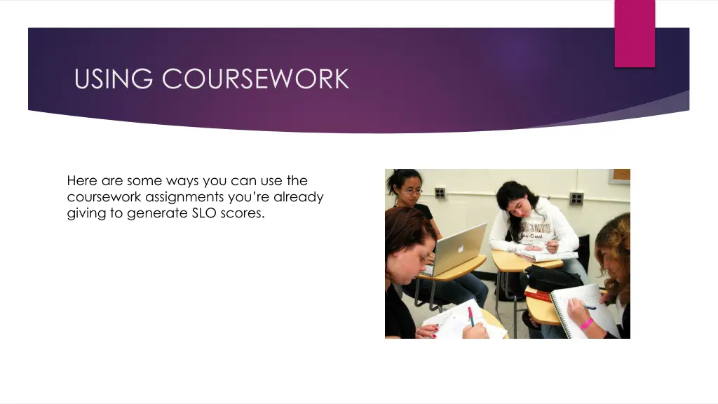 using coursework
