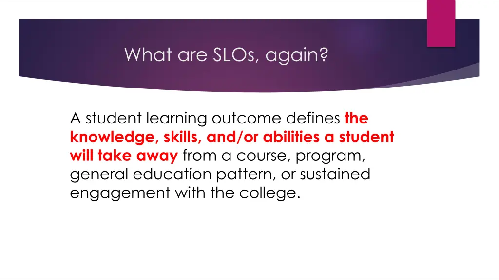 what are slos again