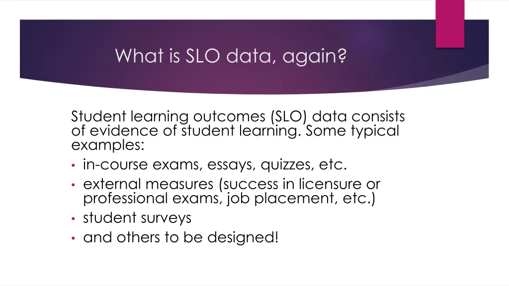 what is slo data again