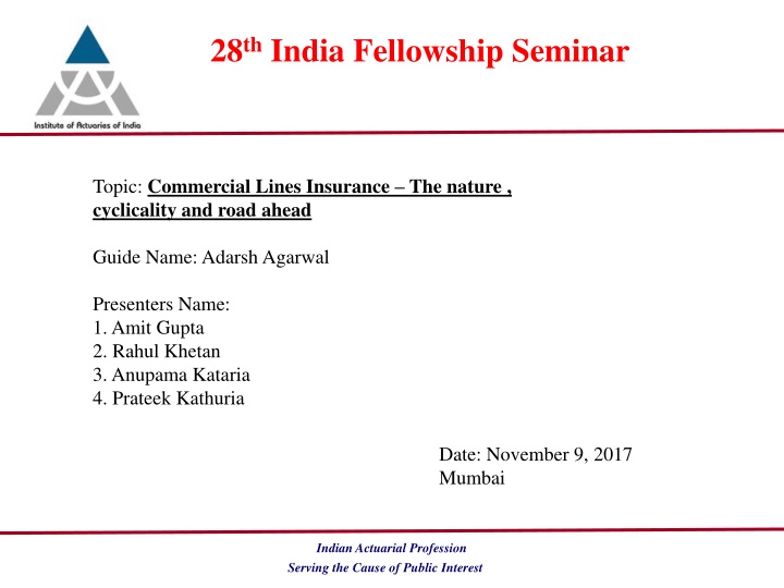 28 th india fellowship seminar
