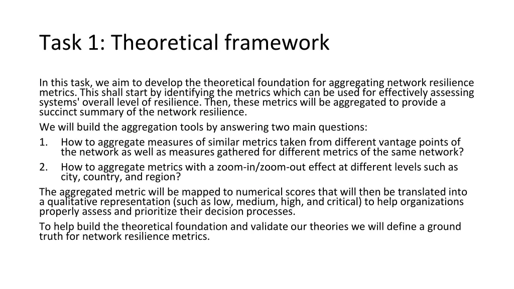 task 1 theoretical framework