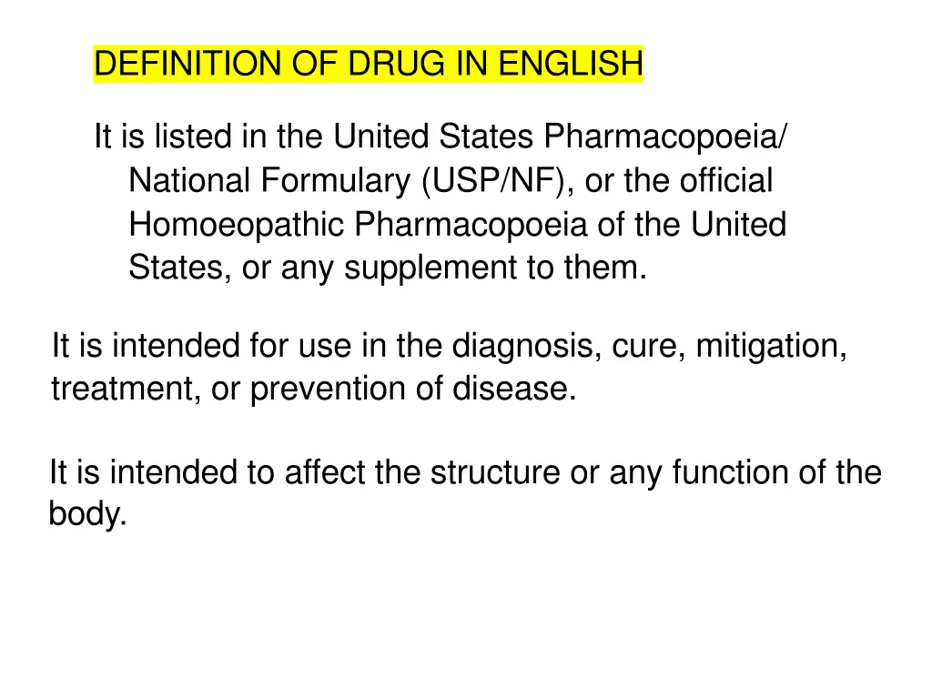 definition of drug in english