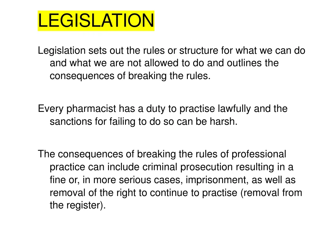 legislation