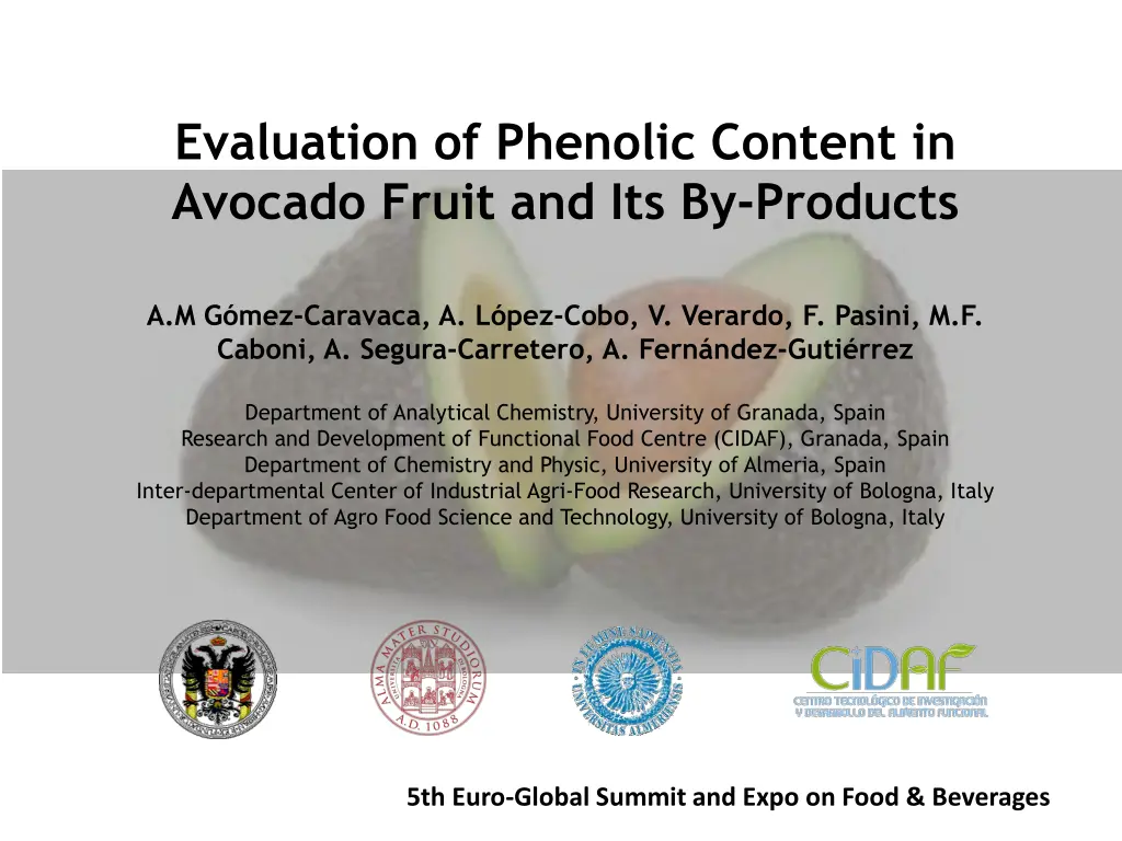 evaluation of phenolic content in avocado fruit 1