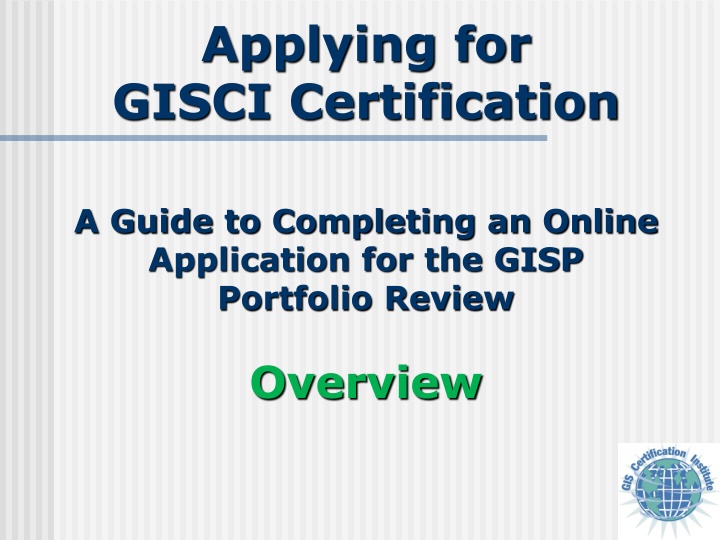 applying for gisci certification