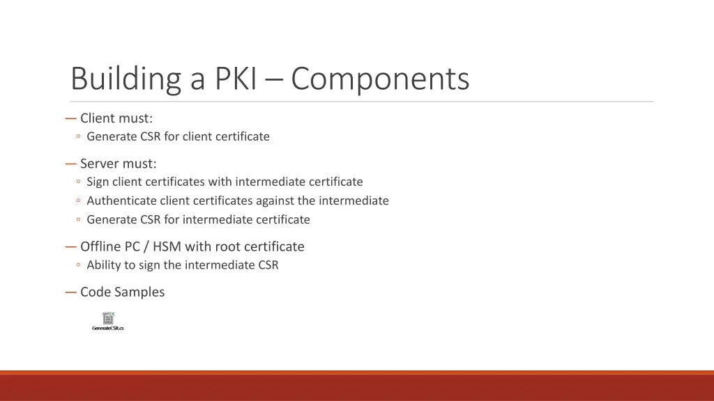 building a pki components