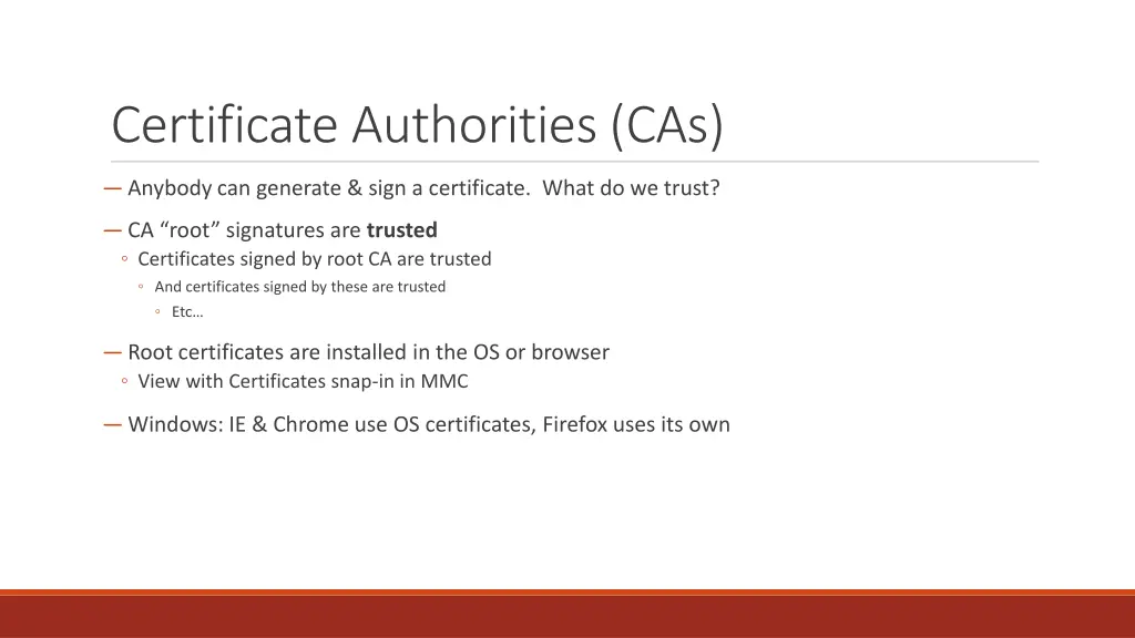 certificate authorities cas