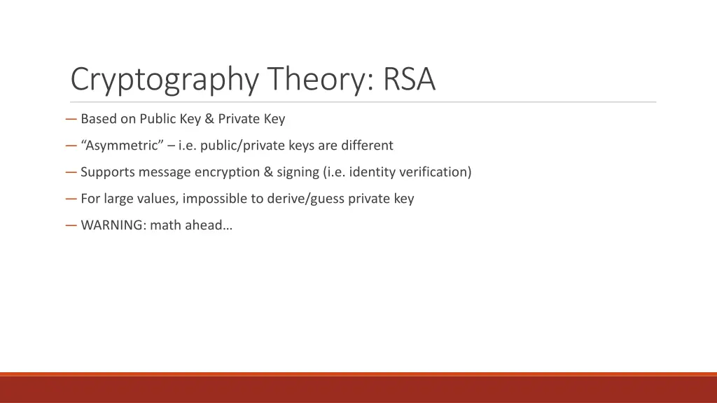 cryptography theory rsa