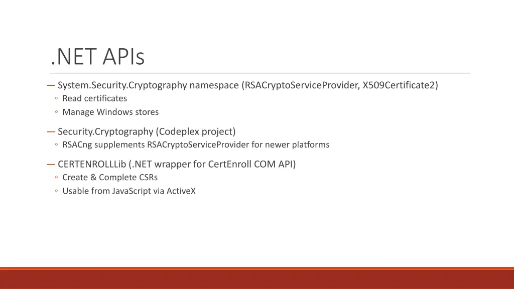 net apis