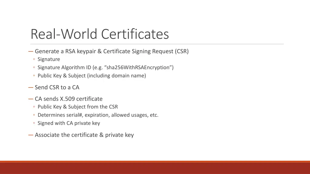 real world certificates