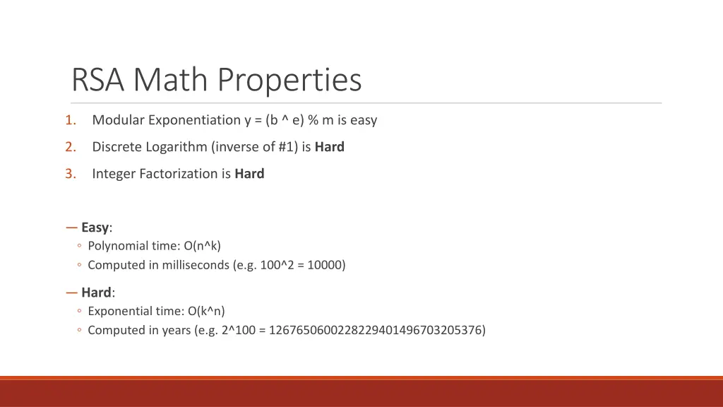 rsa math properties