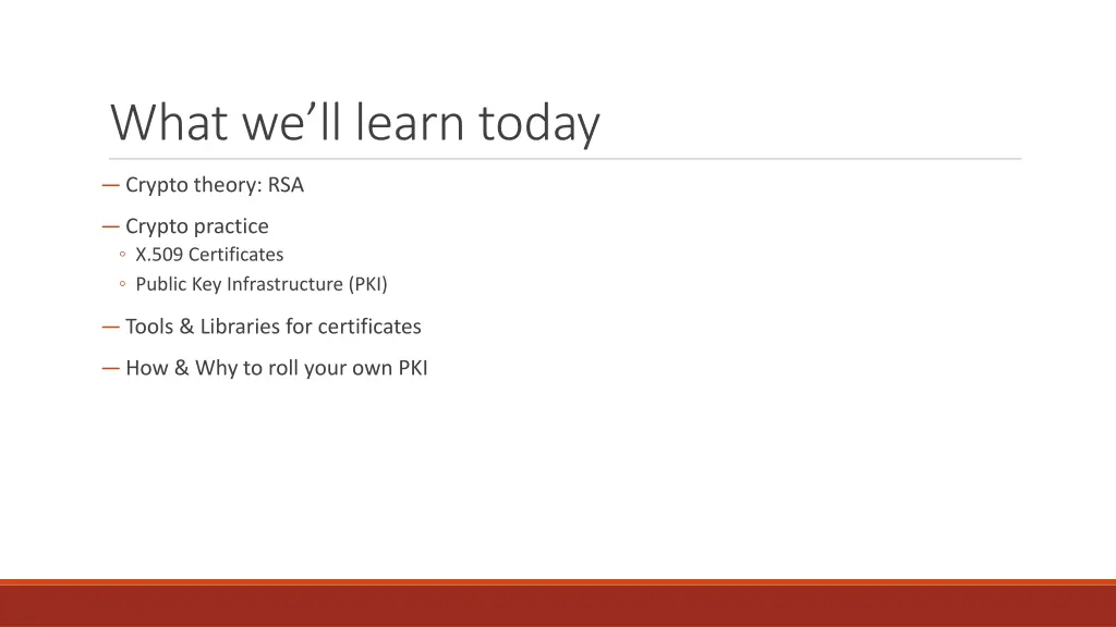 what we ll learn today