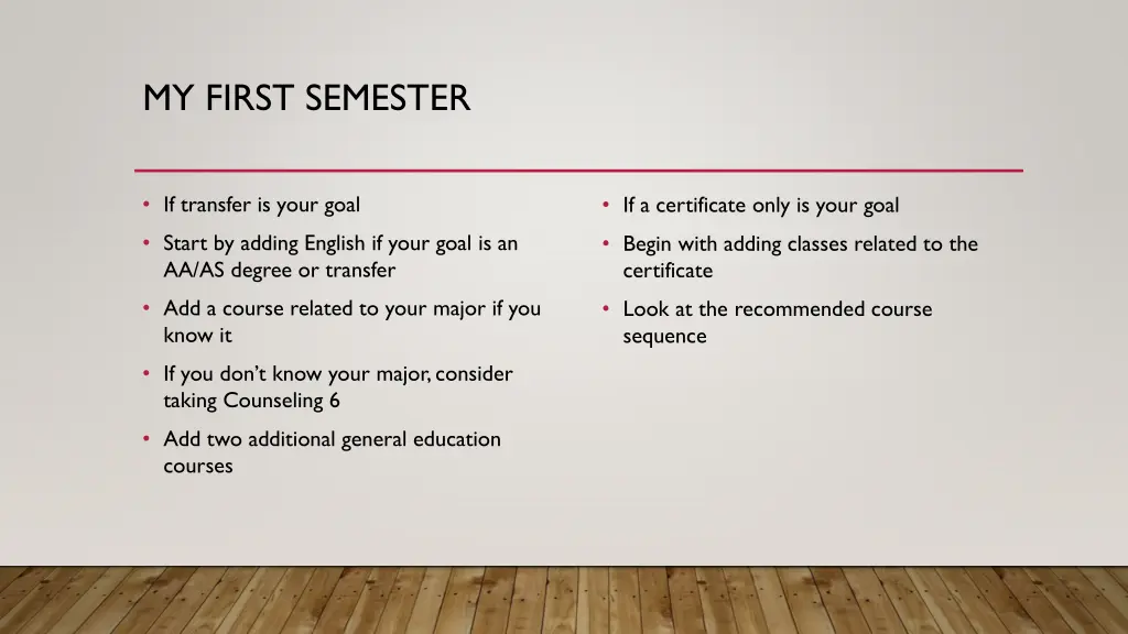 my first semester 1