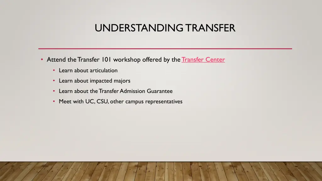 understanding transfer