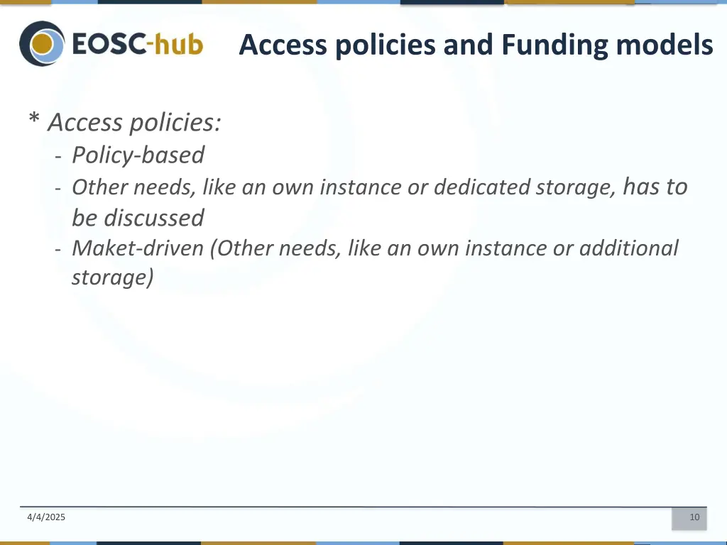 access policies and funding models