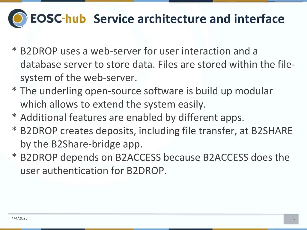 service architecture and interface