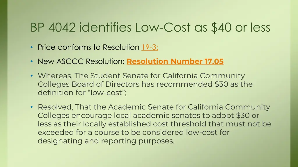 bp 4042 identifies low cost as 40 or less