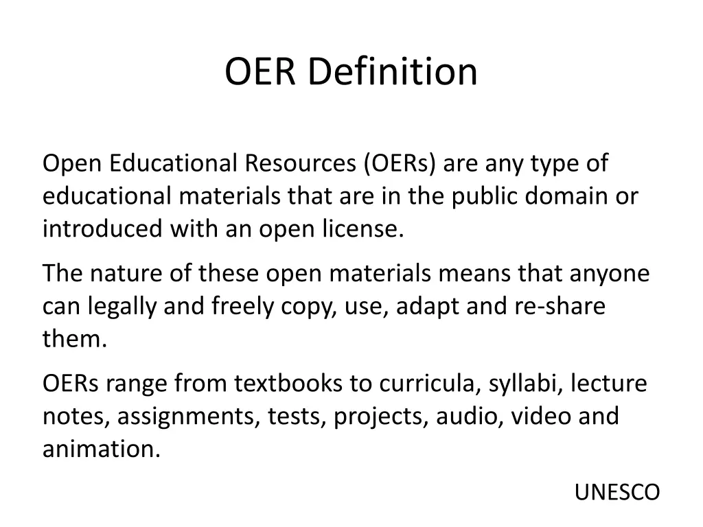 oer definition