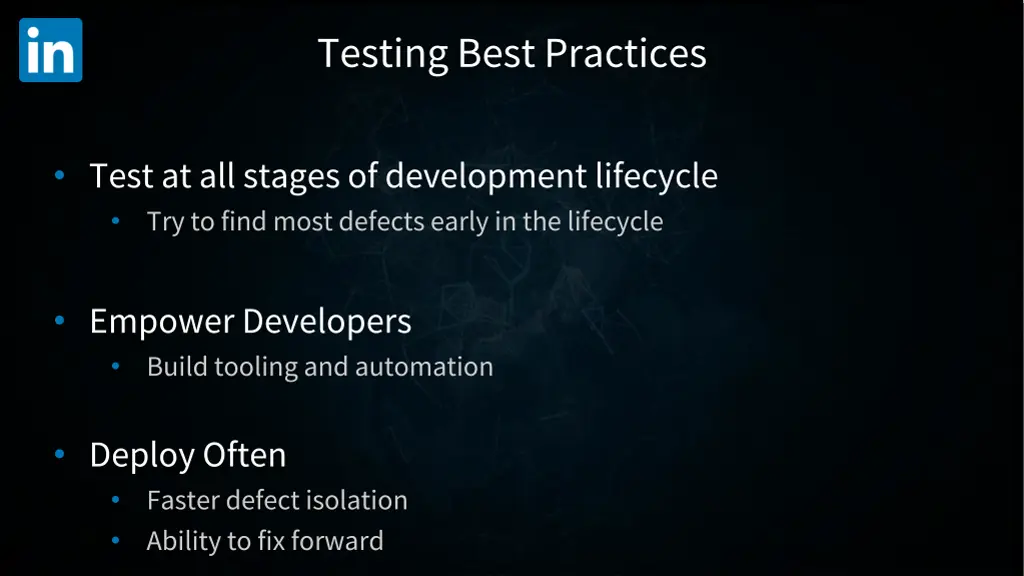 testing best practices