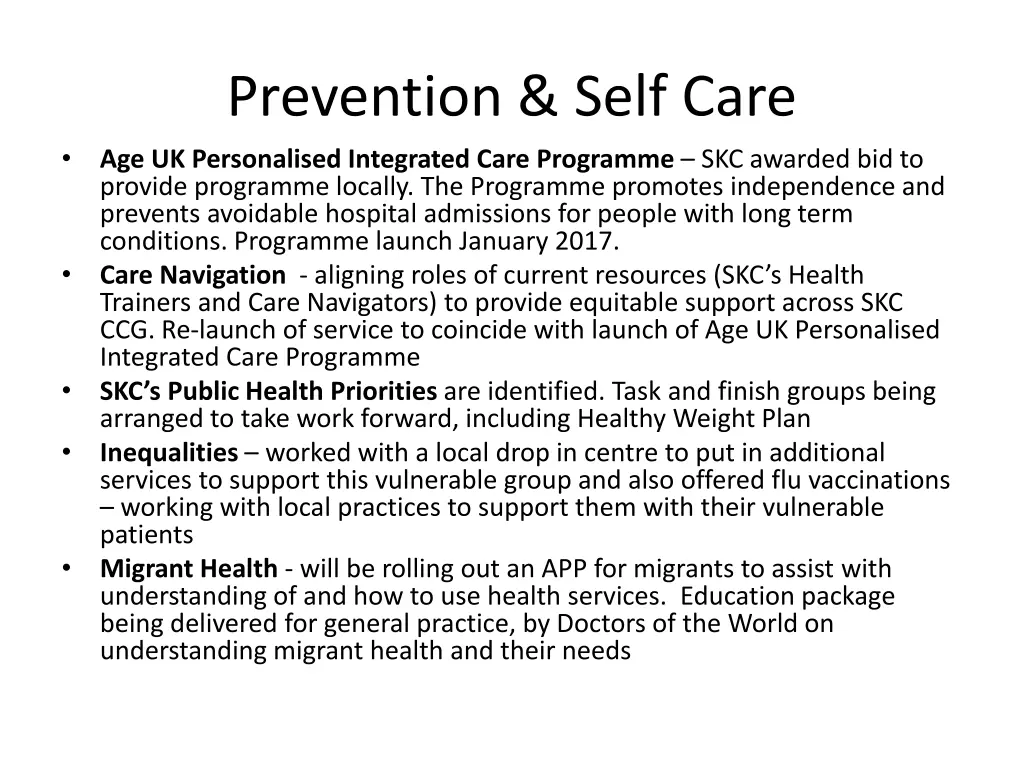 prevention self care