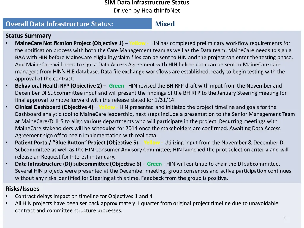 sim data infrastructure status driven