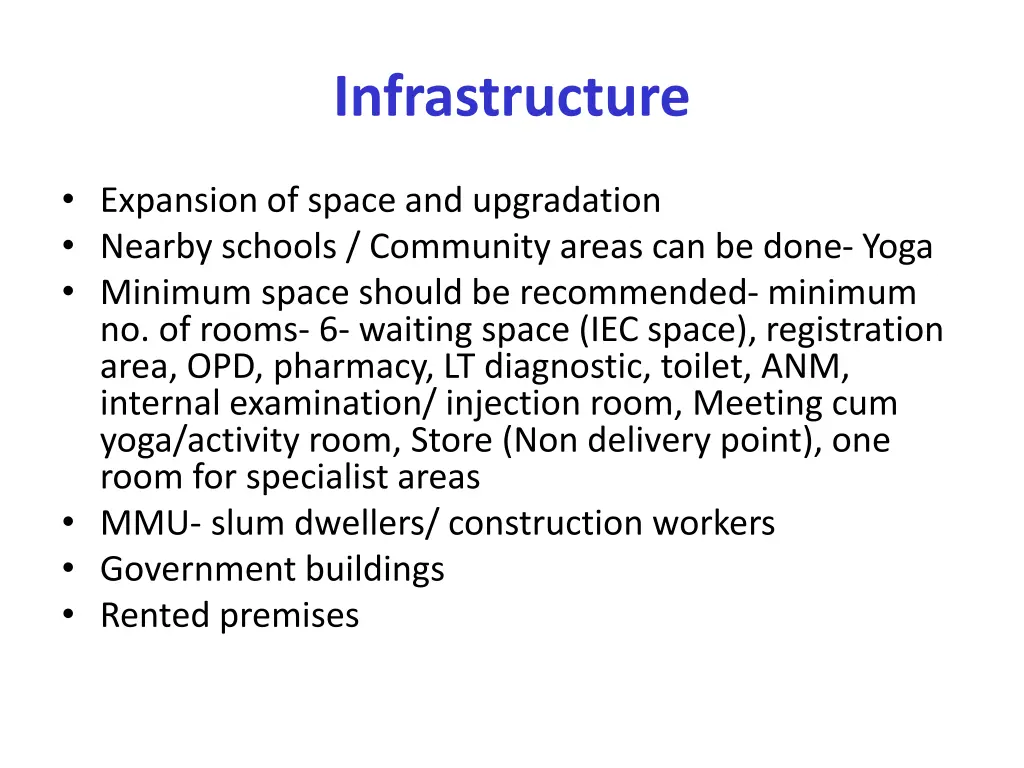 infrastructure