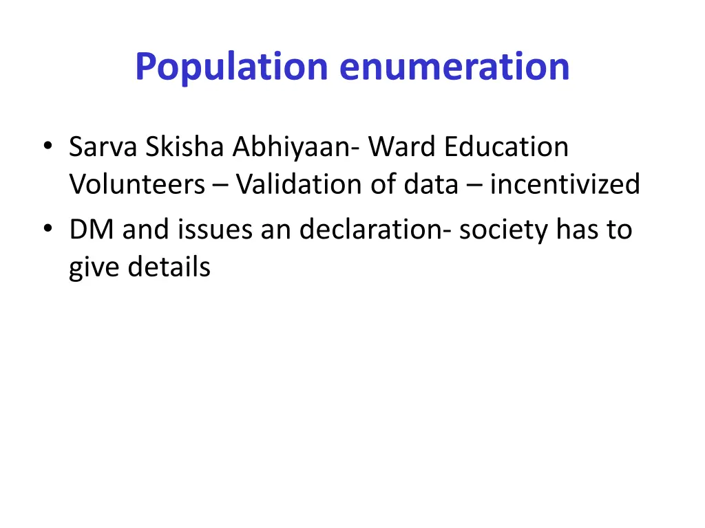 population enumeration