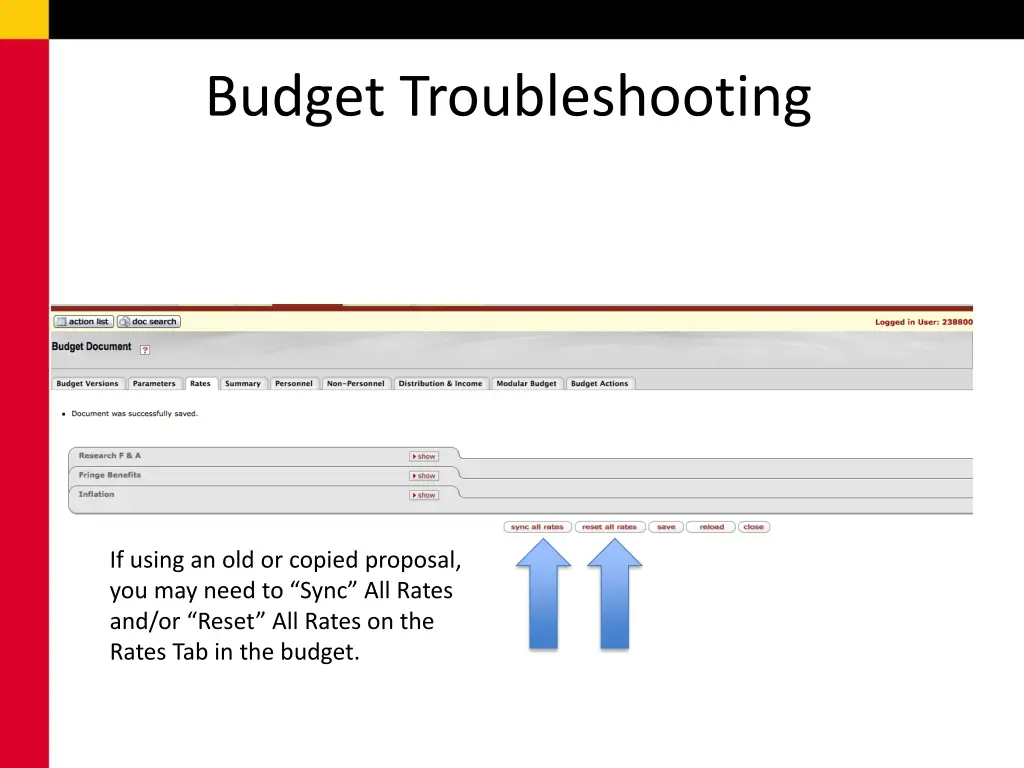 budget troubleshooting