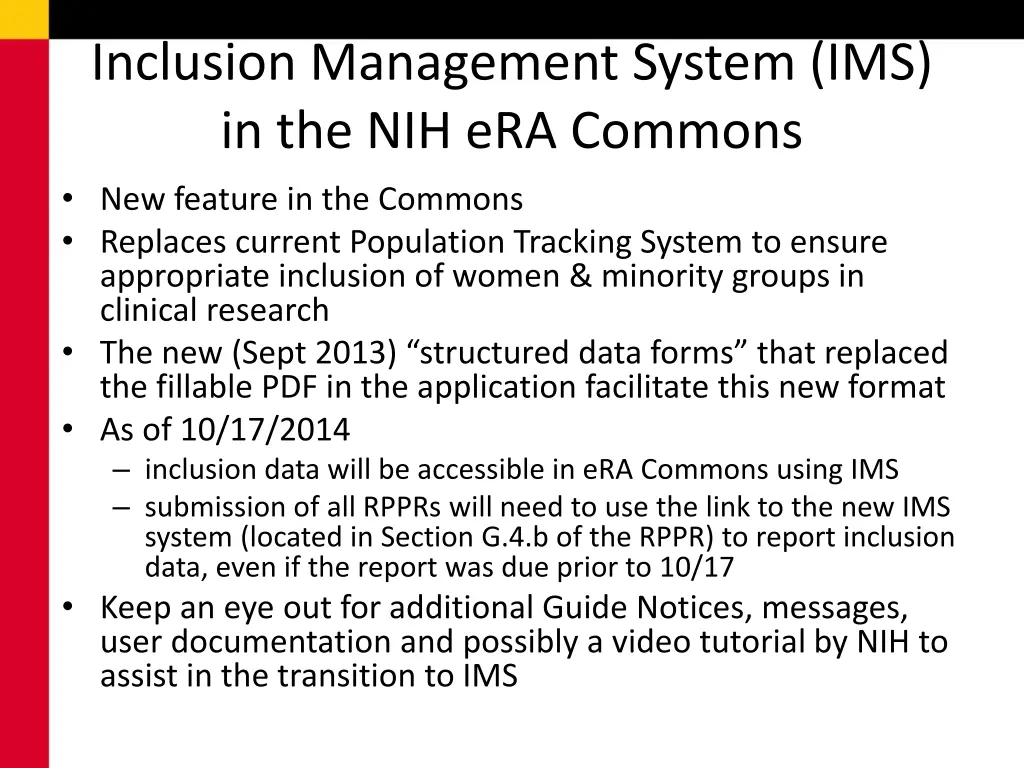 inclusion management system