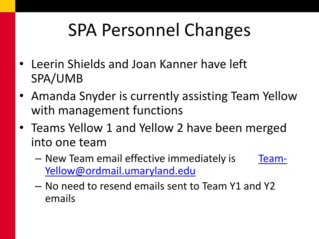 spa personnel changes