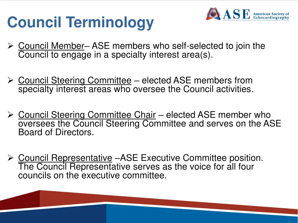 council terminology