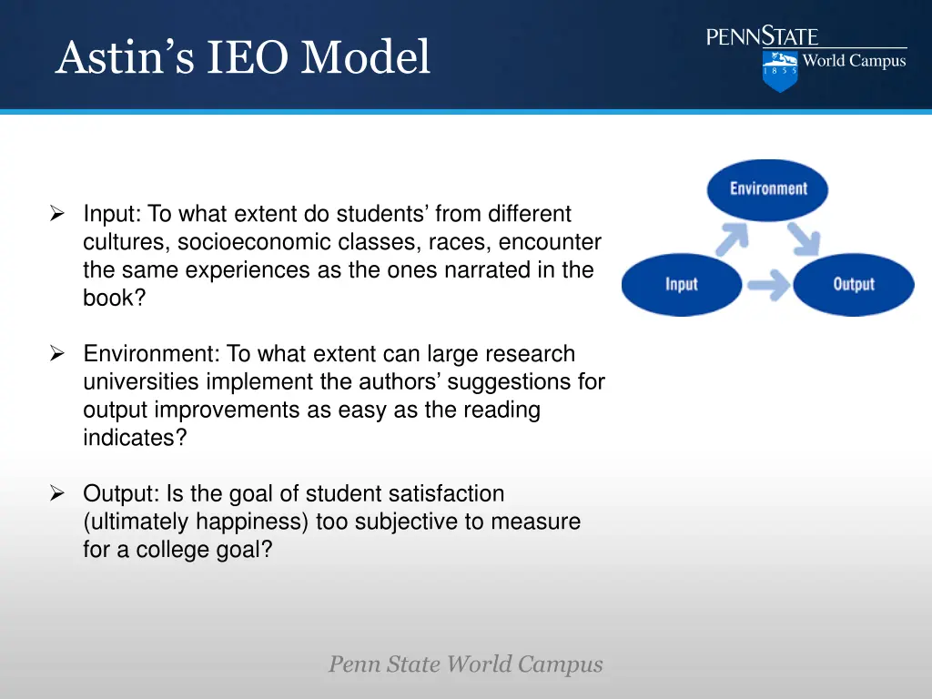 astin s ieo model