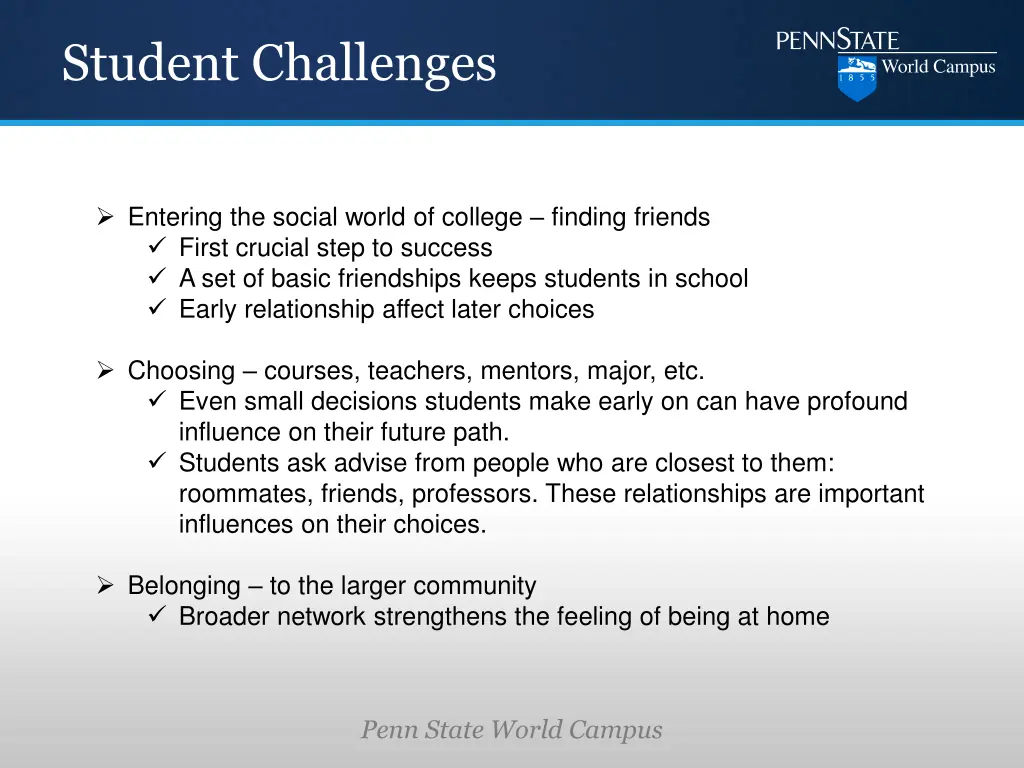 student challenges
