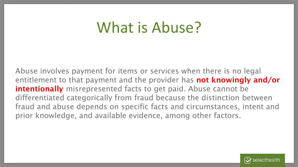 what is abuse
